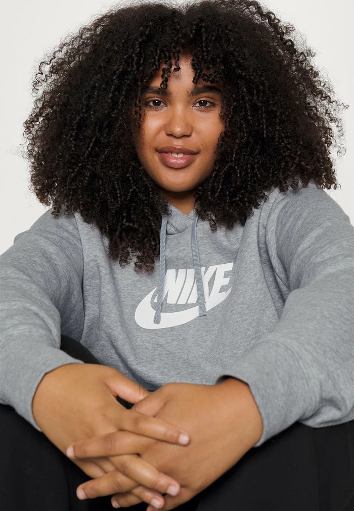 Nike Sportswear CLUB PLUS - Sweatshirt - Grey Heather/white - Image 4