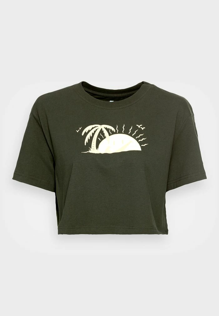 Nike Sportswear TEE CROP - Print T-shirt - Sequoia - Image 4