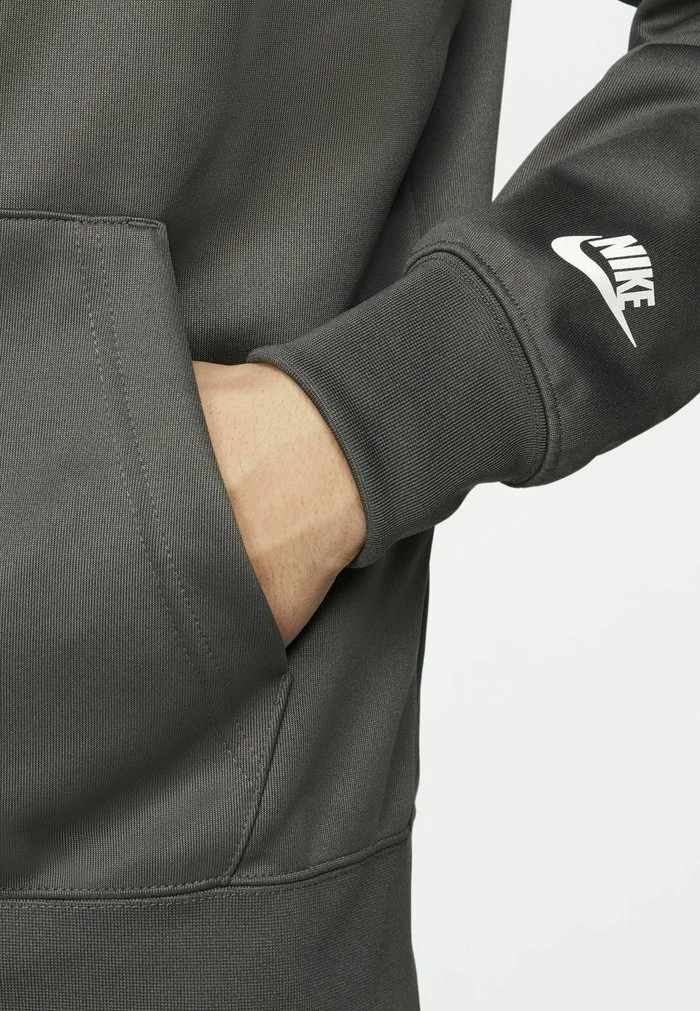 Nike Sportswear REPEAT HOODIE - Zip-up Sweatshirt - Medium Ash Olive Grey White - Image 5