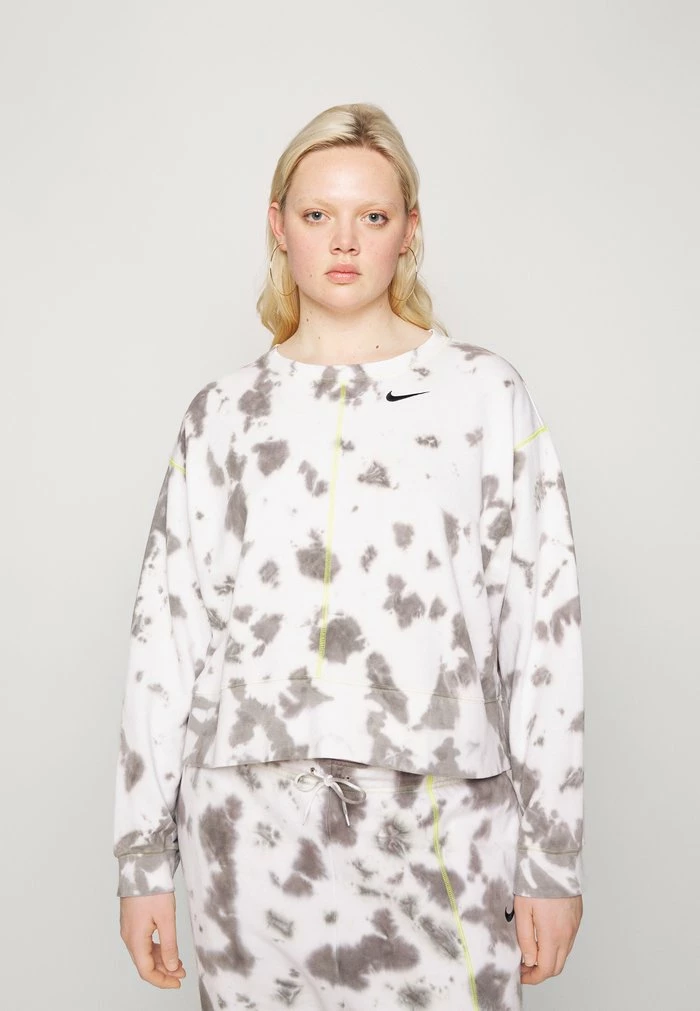 Nike Sportswear CREW - Sweatshirt - Flat Pewter/atomic Green/black - Image 3