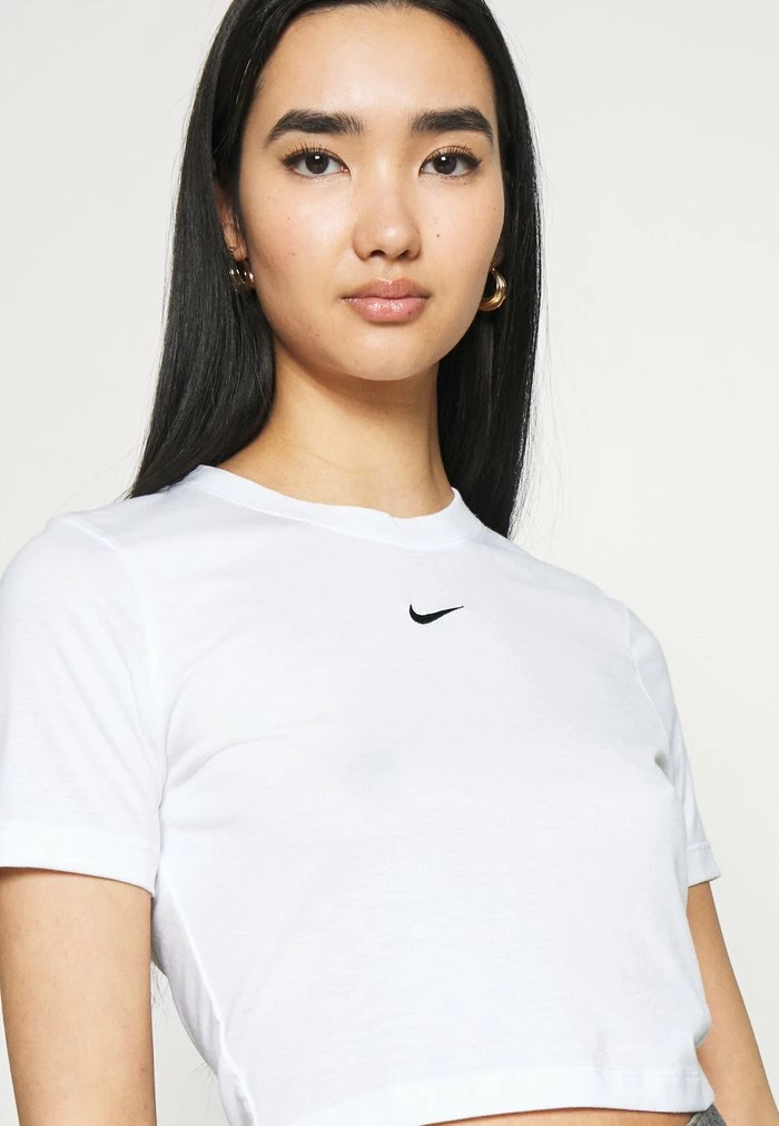 Nike Sportswear TEE SLIM - Basic T-shirt - White/black - Image 5