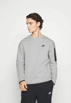Nike Sportswear M TCH FLC CRW - Sweatshirt - Grey Heather/black