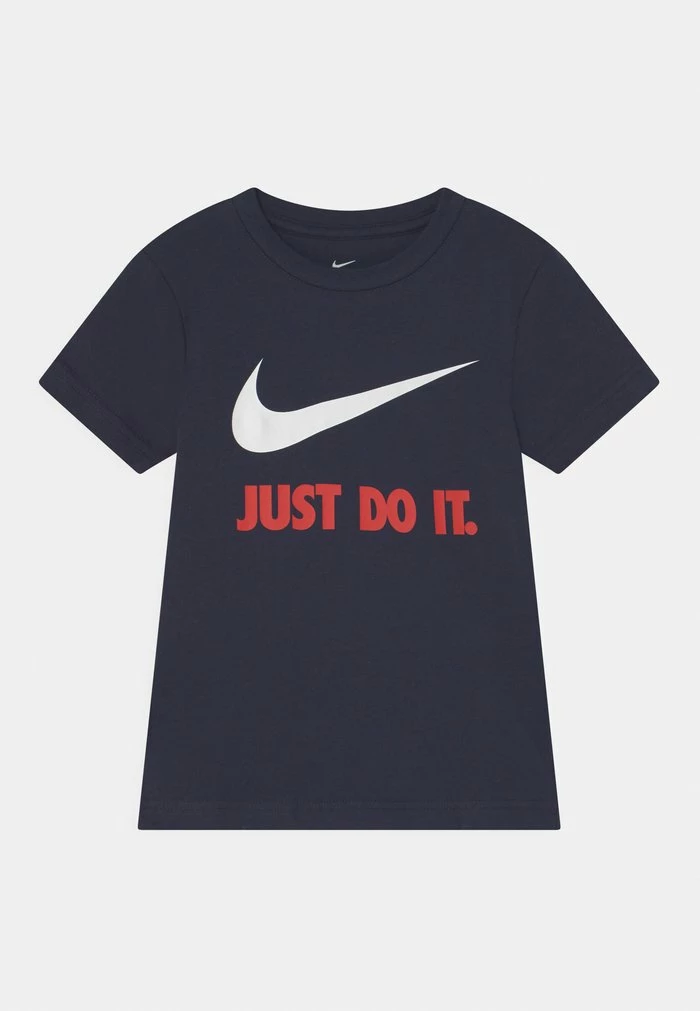 Nike Sportswear TEE - Print T-shirt - Obsidian/university Red