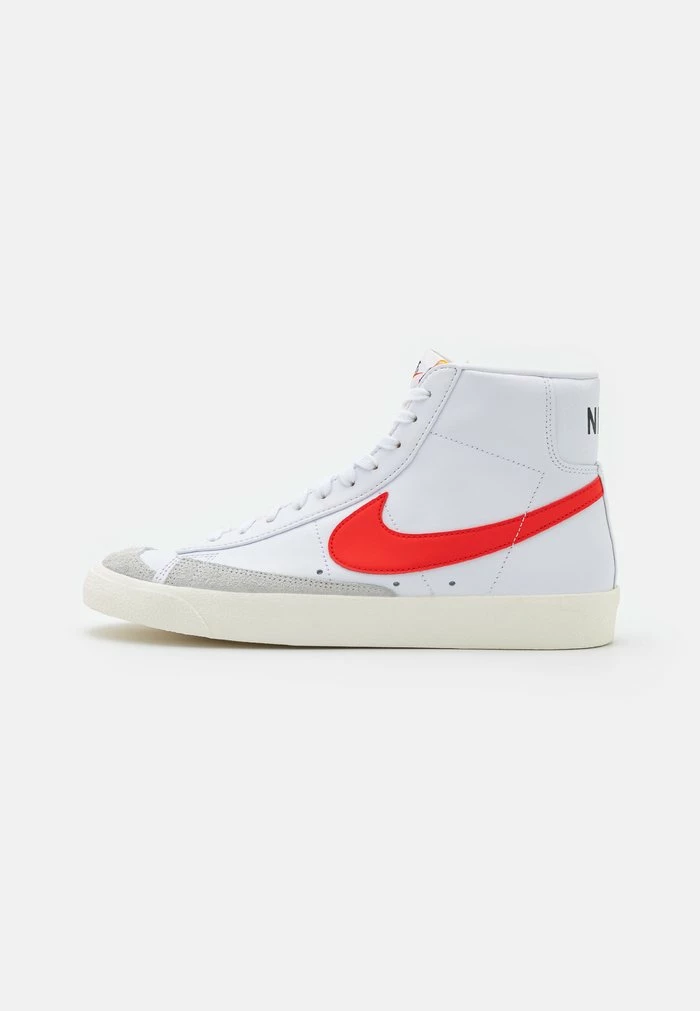Nike Sportswear BLAZER MID 77 - High-top Trainers - White/habanero Red/medium Blue/sail/black/team Orange