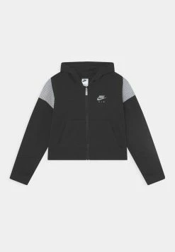 Nike Sportswear AIR HOODIE - Zip-up Sweatshirt - Black/white