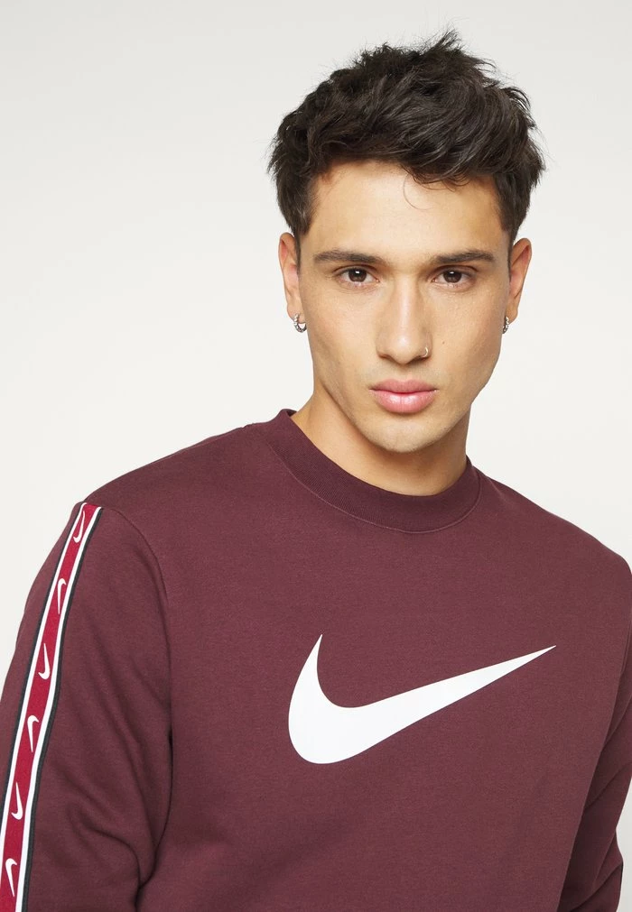 Nike Sportswear REPEAT CREW - Sweatshirt - Burgundy Crush/white - Image 6