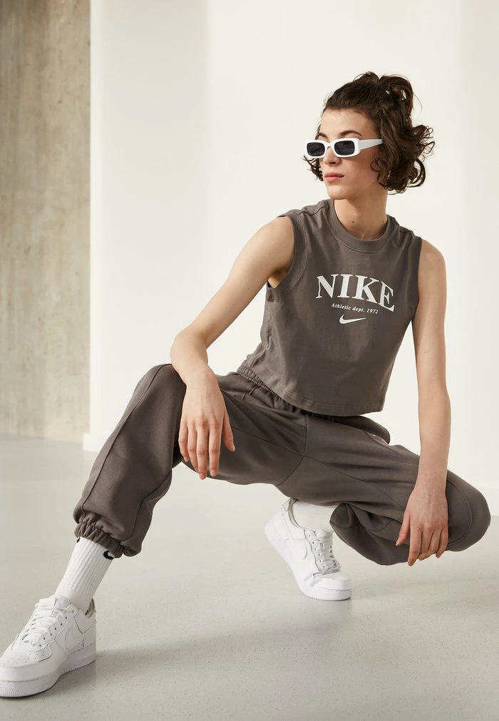 Nike Sportswear TANK - Top - Cave Stone/white - Image 2