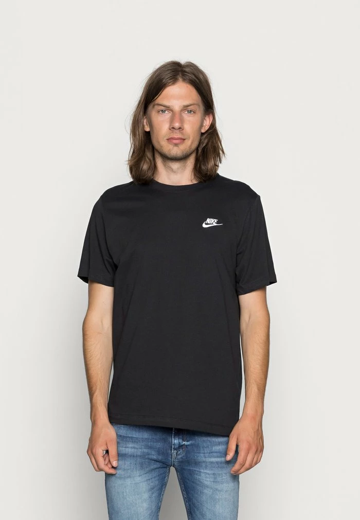 Nike Sportswear CLUB TEE - Basic T-shirt - Black/white