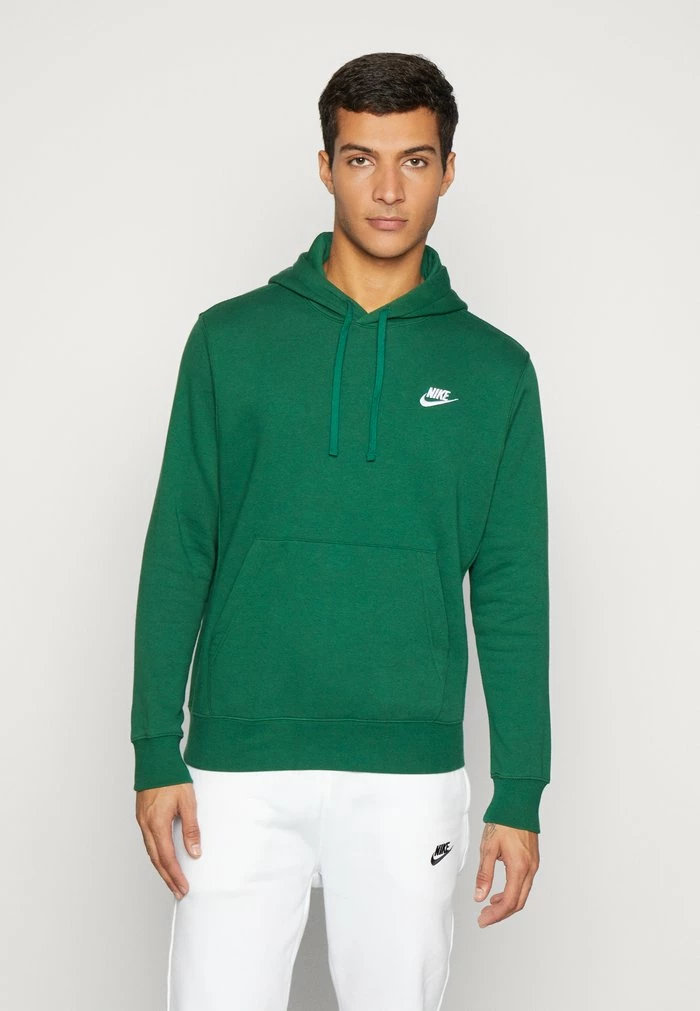 Nike Sportswear CLUB HOODIE - Hoodie - Gorge Green/gorge Green/white
