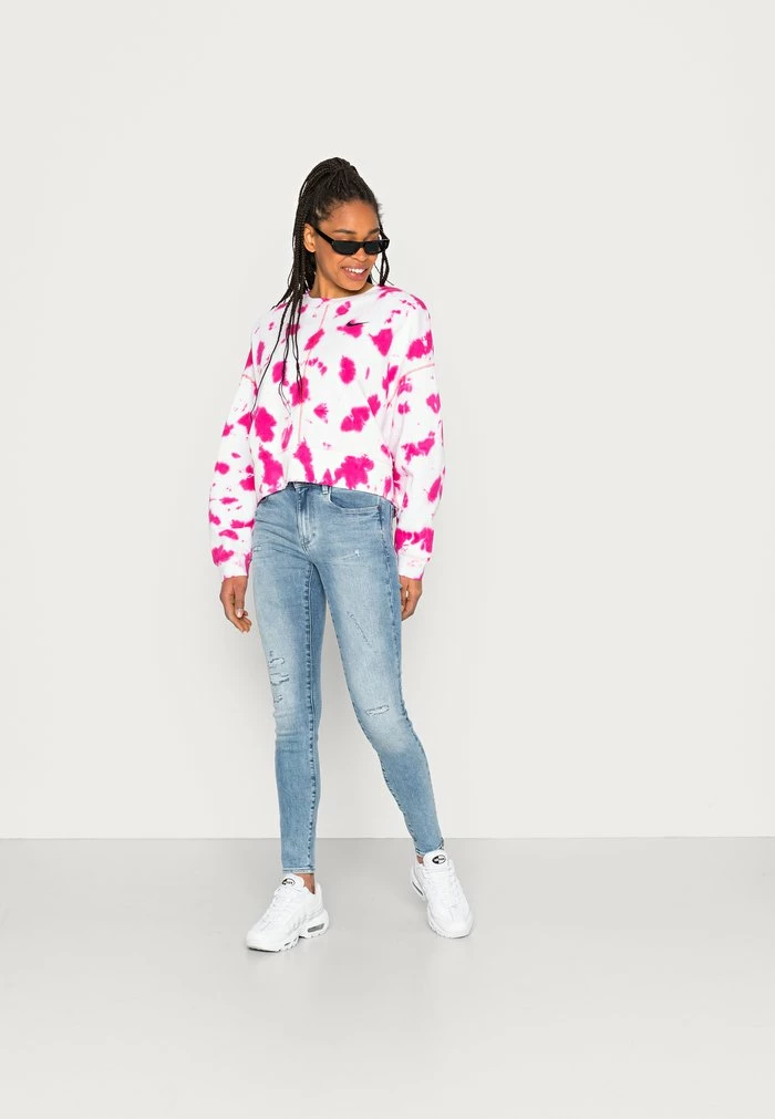 Nike Sportswear TIE DYE CREW - Sweatshirt - Active Pink/siren Red - Image 2