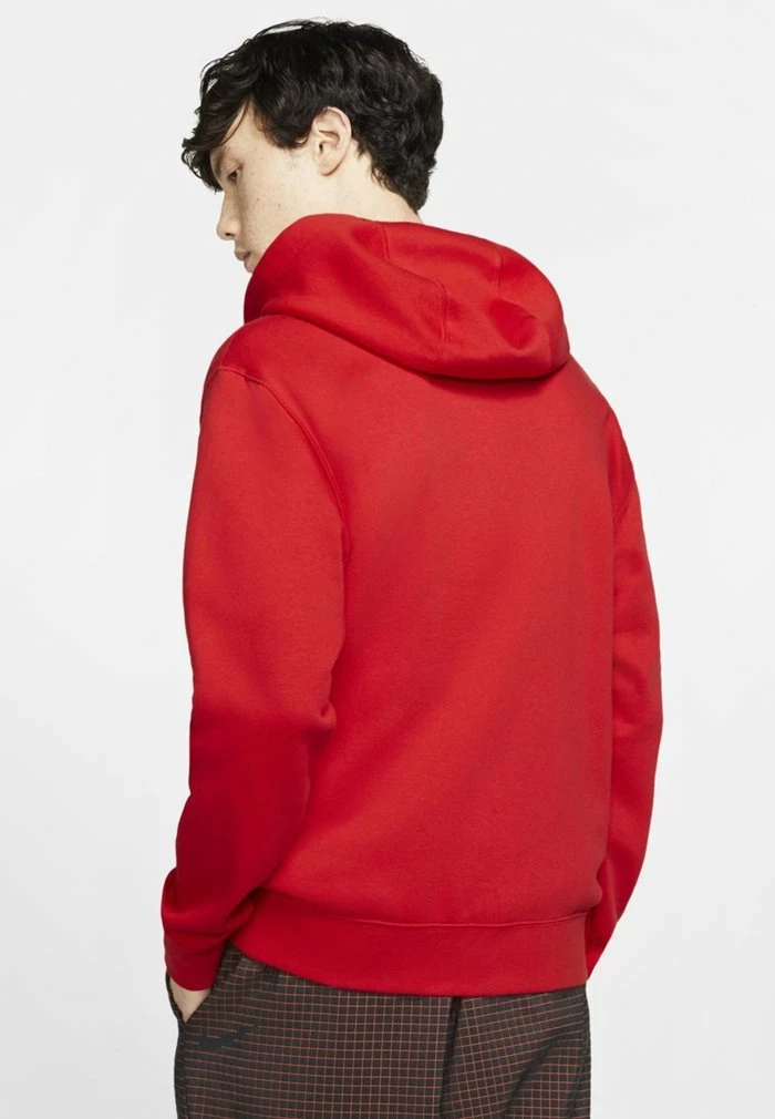 Nike Sportswear CLUB HOODIE - Zip-up Sweatshirt - Red/white - Image 3